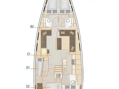 Louez un Hanse Hanse 548 à Seget Donji