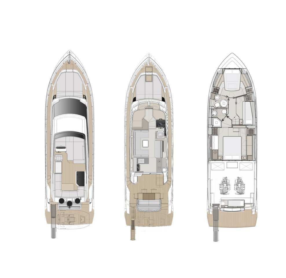 Location Yacht à Podstrana - Ferretti Ferretti Yachts 500 - 3 + 1 cab