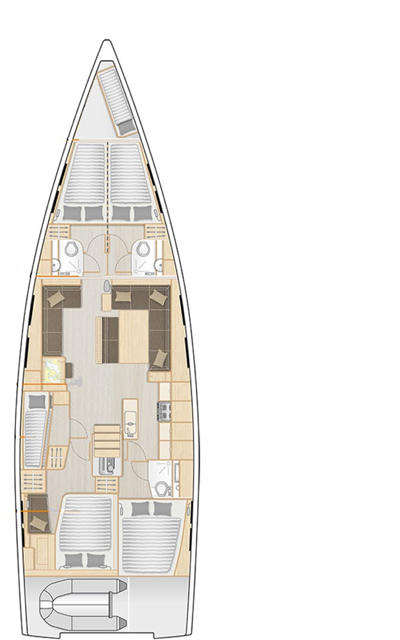 Location bateau Trogir pas cher Hanse 548