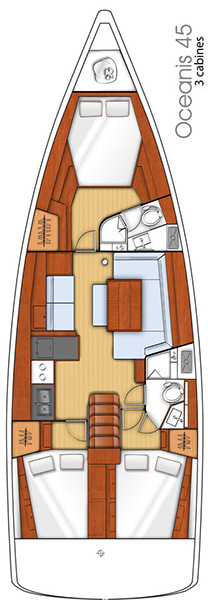 Bénéteau Oceanis 45 a louer à Trogir