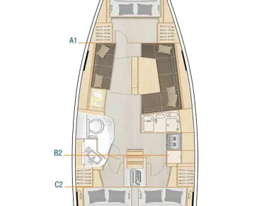 Location bateau Kaštela pas cher Hanse 388