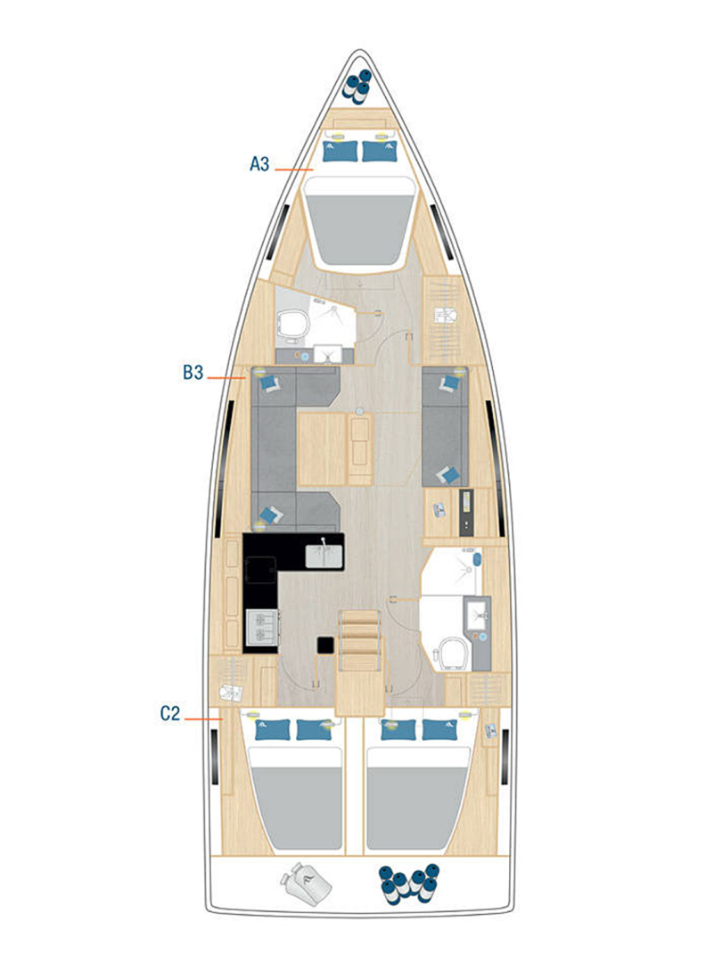 Location à Komolac - Hanse Hanse 410 sur SamBoat