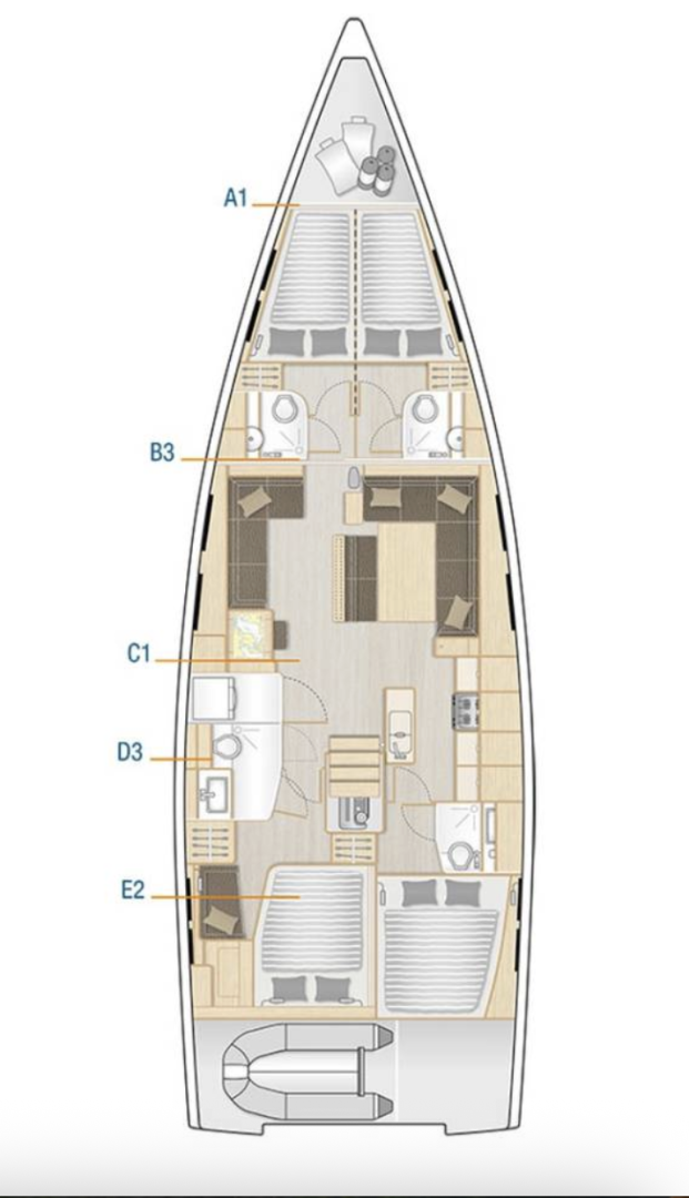 Location bateau Seget Donji pas cher Hanse 548