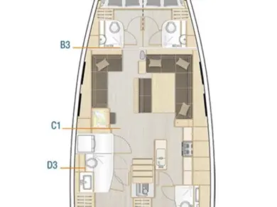 Location bateau Seget Donji pas cher Hanse 548
