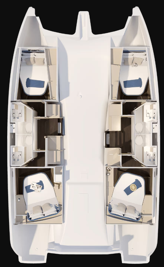 Location à Saint-Mandrier-sur-Mer - Fountaine Pajot Fountaine Pajot FP 41 Quatuor 4 sur SamBoat