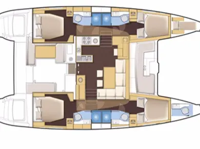 Location bateau Lagoon Lagoon 450 F à Álimos sur Samboat