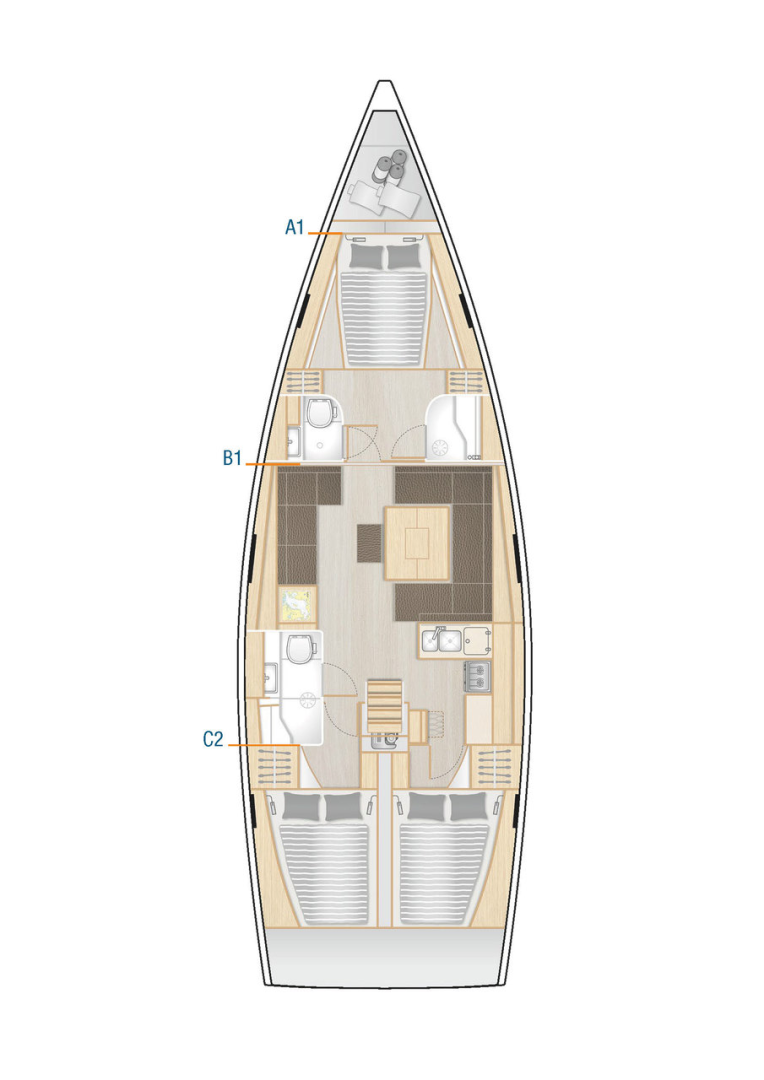 Location Voilier à Kaštela - Hanse Hanse 458