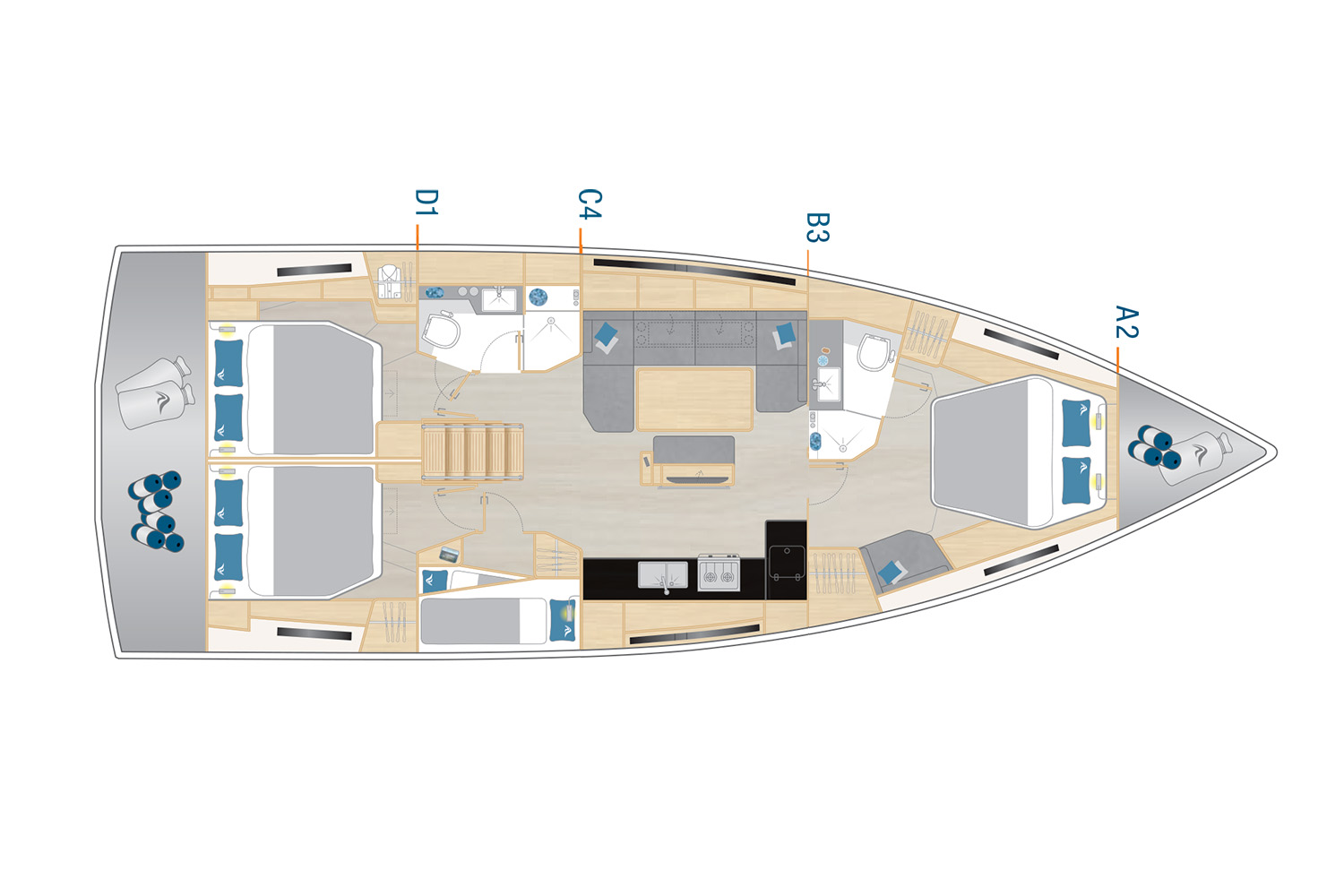 Location bateau Hanse Hanse 460 à Kaštela sur Samboat