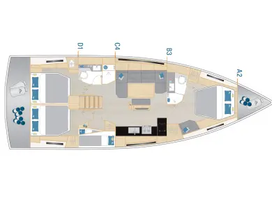 Location bateau Hanse Hanse 460 à Kaštela sur Samboat