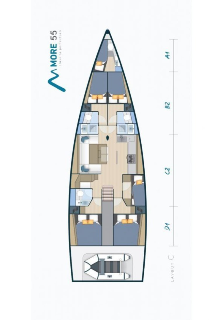 Location bateau Kaštela pas cher More 55