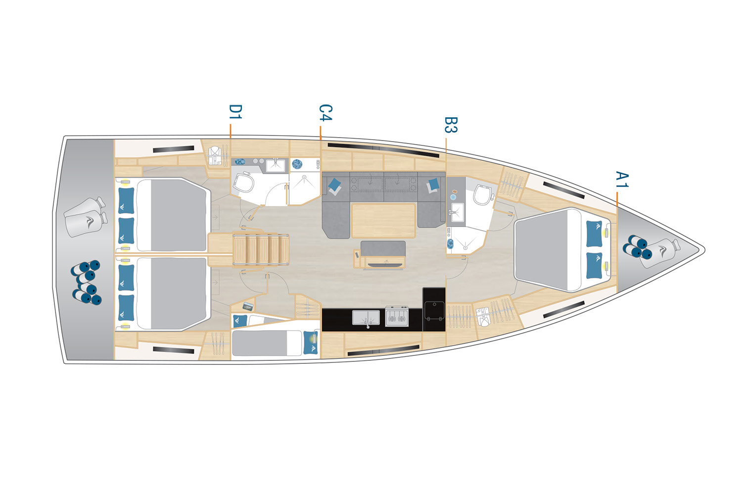 Location bateau Hanse Hanse 460 à Sukošan sur Samboat