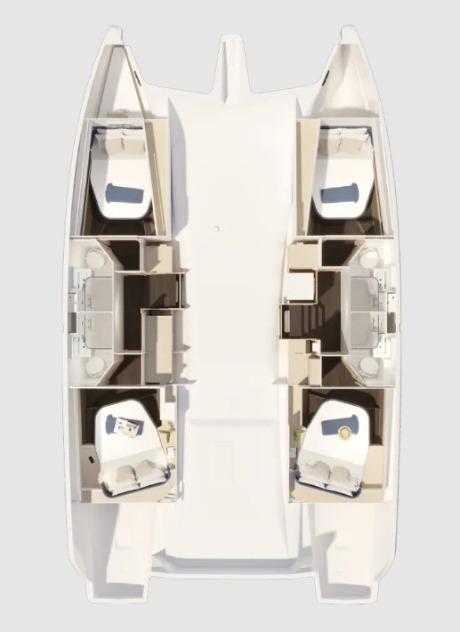 Location bateau Frenchtown pas cher Fountaine Pajot FP 44 Quatuor - 4 cab.