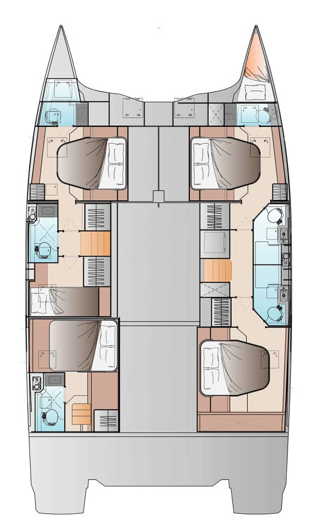 Location Catamaran à Frenchtown - Fountaine Pajot Fountaine Pajot FP 48 Quintet 5