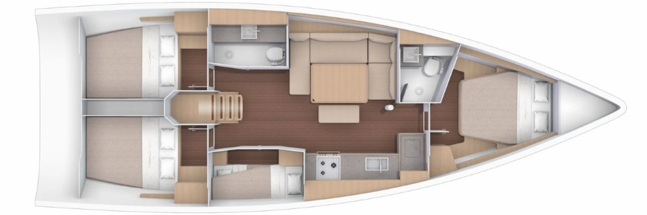 Location à Palerme - Dufour Dufour 430 Grand Large sur SamBoat