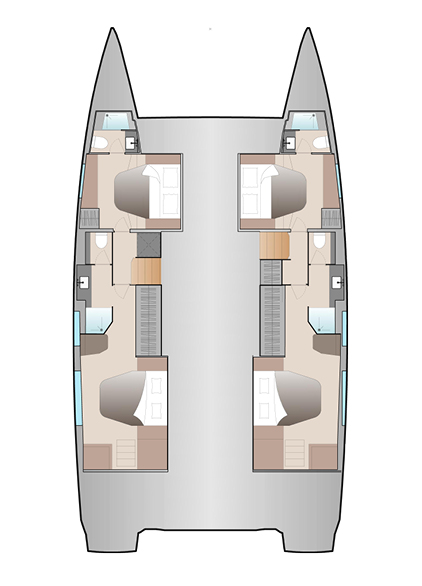 Location Catamaran à Seget Donji - Fountaine Pajot Aura 51
