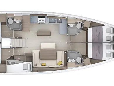 Location à Biograd na Moru - Bénéteau Oceanis 52 - 5. cab. sur SamBoat