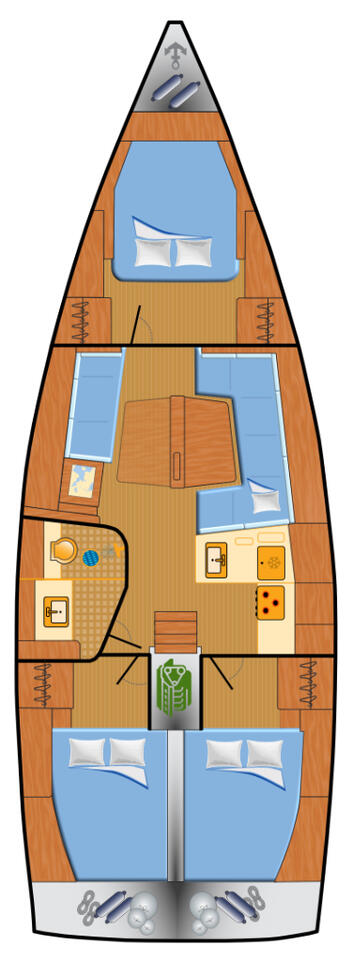 Location bateau Punat pas cher Hanse 418