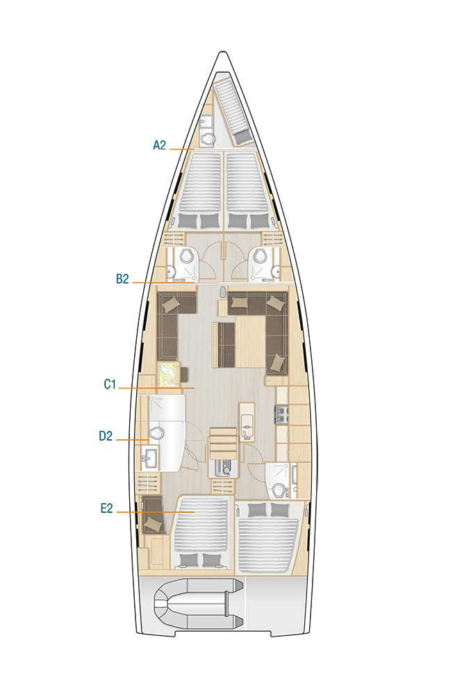 Location bateau Hanse Hanse 548 à Lefkáda sur Samboat