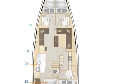 Location bateau Hanse Hanse 548 à Lefkáda sur Samboat
