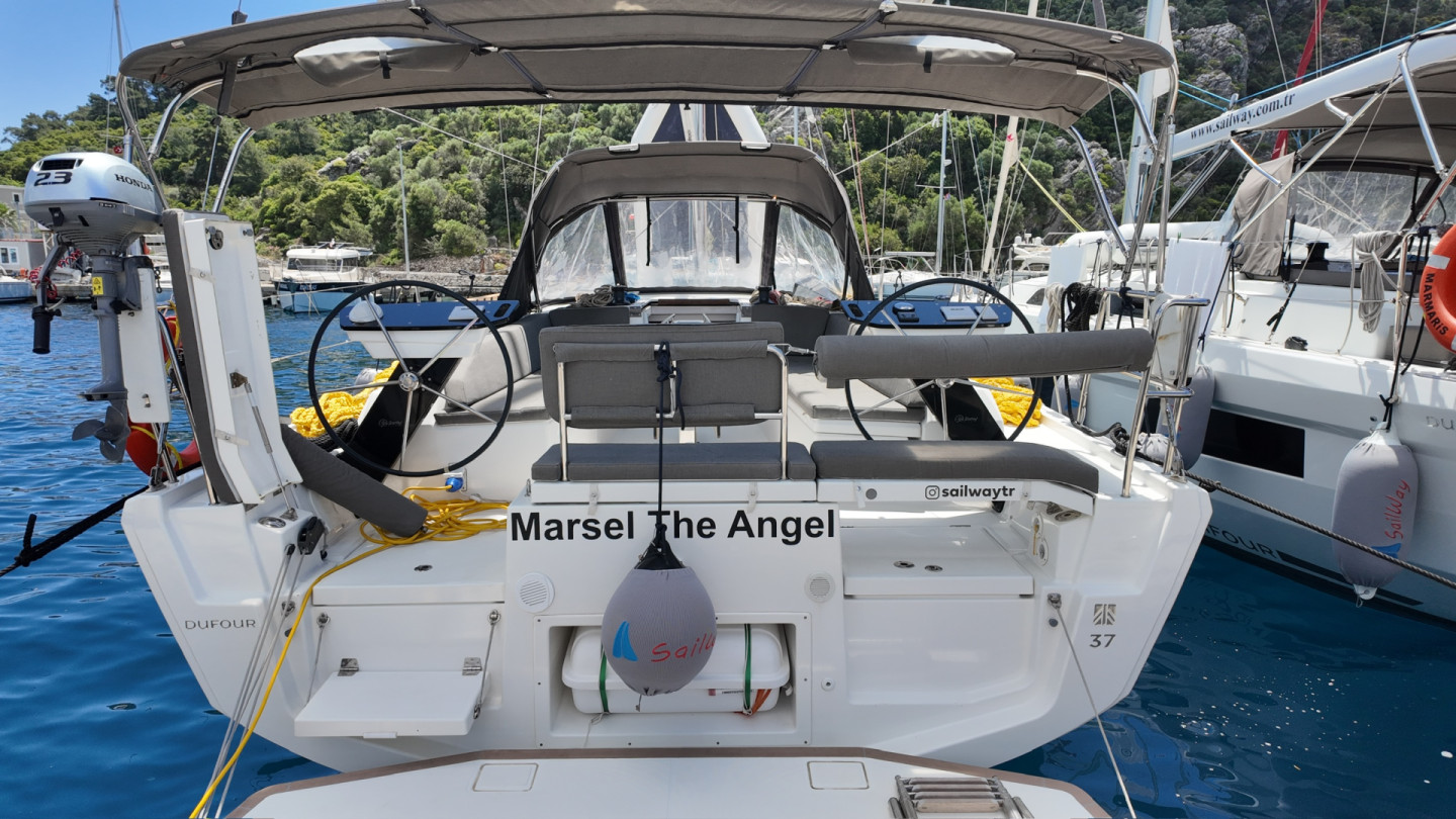 Dufour 37 three cabin eco solar sailboat charter in Göcek, Turkey