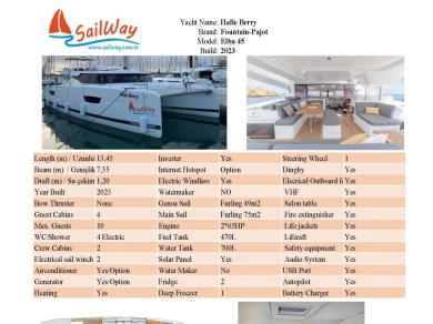 Location bateau Fountaine Pajot Elba 45 à Göcek sur Samboat