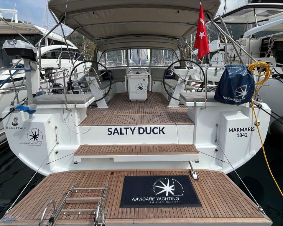 Beneteau Oceanis 46.1 Salty Duck eco solar sailboat charter in Marmaris, Turkey