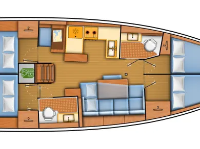 Location bateau Jeanneau Sun Odyssey 440 à Biograd na Moru sur Samboat