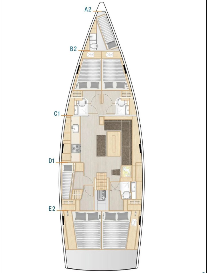 Location à Lefkáda - Hanse Hanse 508 sur SamBoat