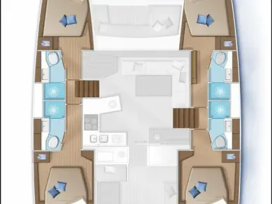 Location bateau Lagoon Lagoon 450 Sport Top à Pianottoli-Caldarello sur Samboat